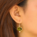 Siena Earrings Gold Vermeil, Cubic Zirconia