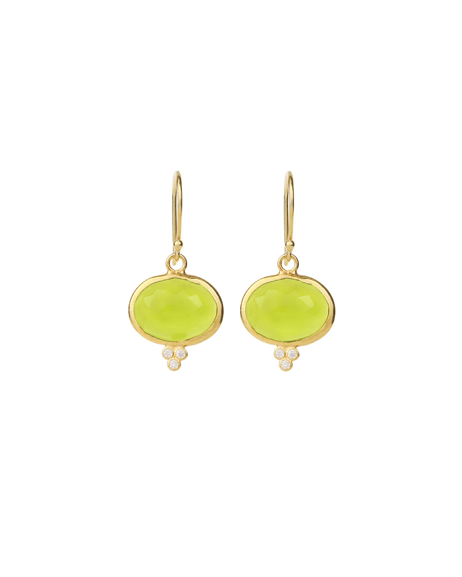 Siena Earrings Gold Vermeil, Cubic Zirconia
