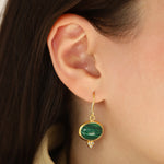 Siena Earrings Gold Vermeil, Malachite