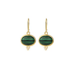 Siena Earrings Gold Vermeil, Malachite