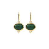 Siena Earrings Gold Vermeil, Malachite