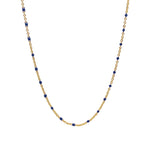 Enamel Chain Necklace 14k Gold Filled, Navy Enamel