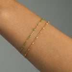 Charm Society-Enamel Chain Bracelet-Bracelets-14k Gold Filled, Pink Enamel-Blue Ruby Jewellery-Vancouver Canada