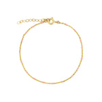 Charm Society-Enamel Chain Bracelet-Bracelets-14k Gold Filled, Pink Enamel-Blue Ruby Jewellery-Vancouver Canada