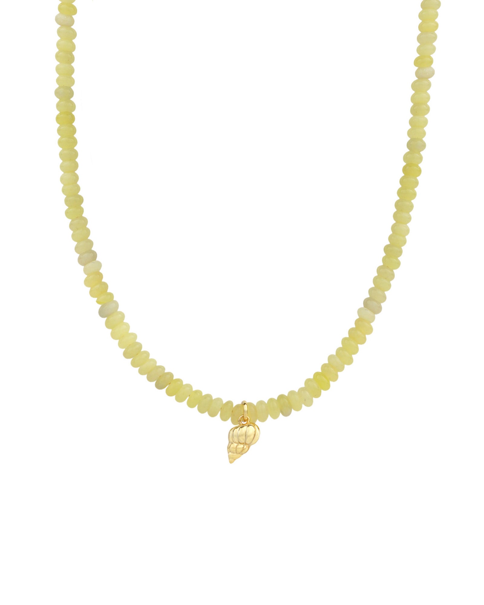 Charm Society-Shell Charm Beaded Necklace-Necklaces-14k Gold Filled, 14k Gold Vermeil, Lemon Mix-Blue Ruby Jewellery-Vancouver Canada