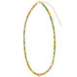 Charm Society-Daisy Charm Beaded Necklace-Necklaces-Blue Ruby Jewellery-Vancouver Canada