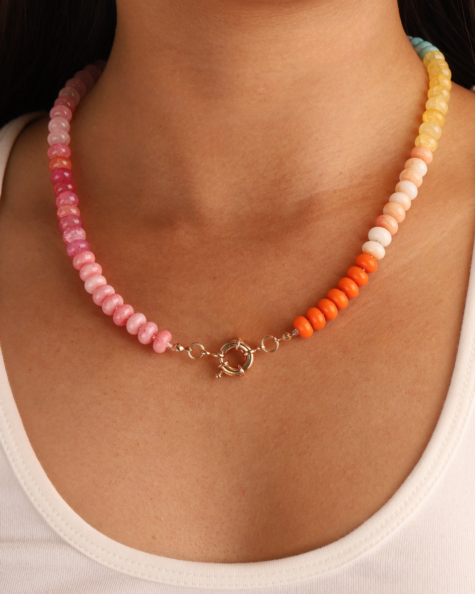 Charm Society-Ombré Beaded Necklace-Necklaces-Blue Ruby Jewellery-Vancouver Canada