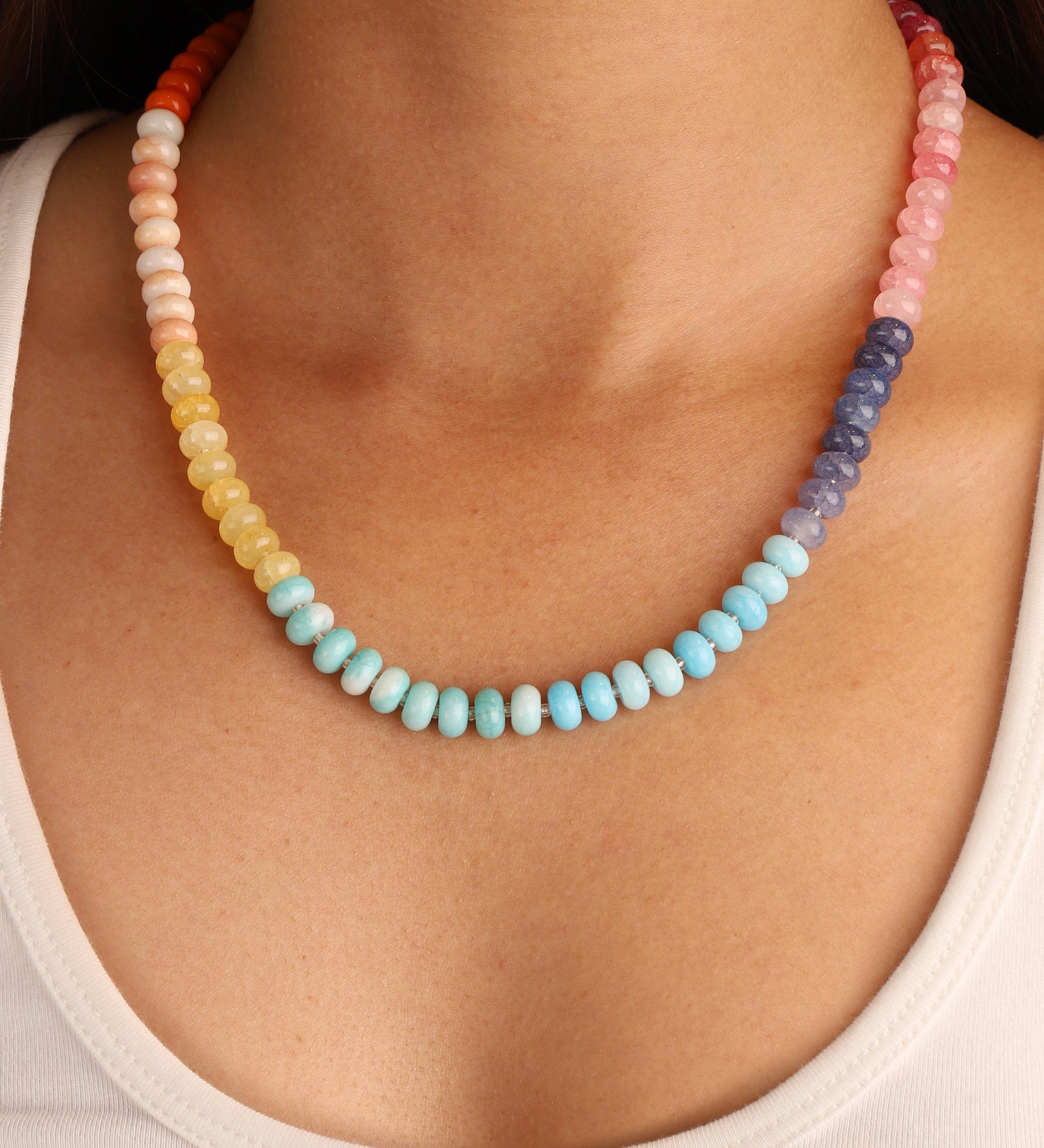 Charm Society-Ombré Beaded Necklace-Necklaces-Blue Ruby Jewellery-Vancouver Canada