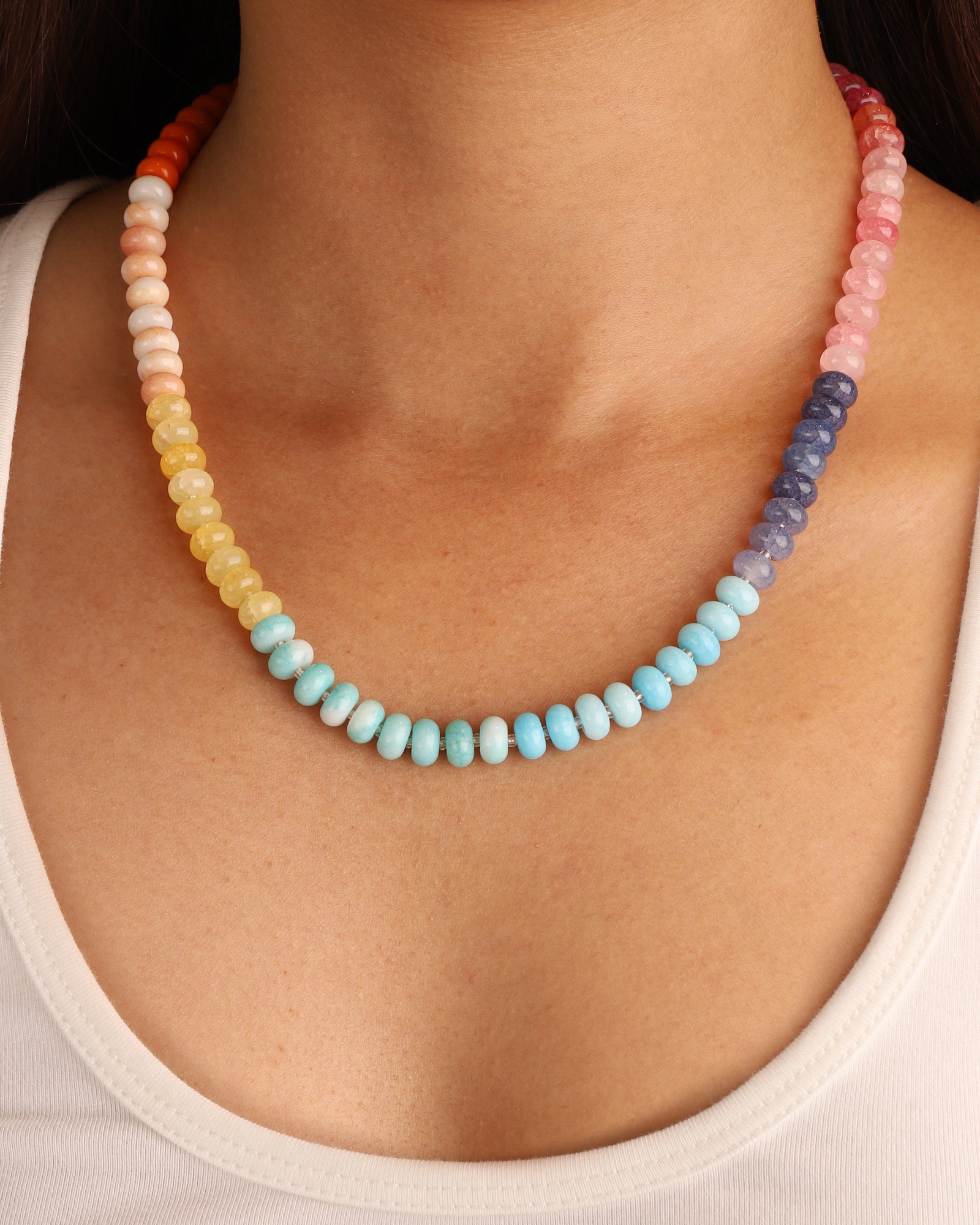 Charm Society-Ombré Beaded Necklace-Necklaces-Blue Ruby Jewellery-Vancouver Canada