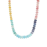 Charm Society-Ombré Beaded Necklace-Necklaces-Gold Plated, Sunset Mix-Blue Ruby Jewellery-Vancouver Canada