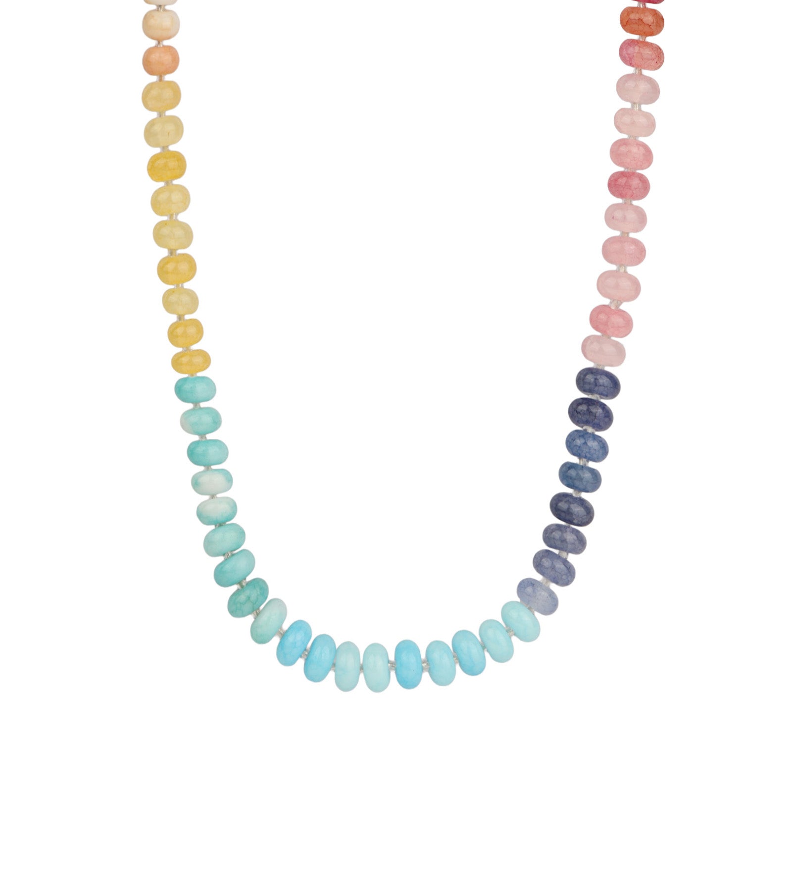 Charm Society-Ombré Beaded Necklace-Necklaces-Gold Plated, Sunset Mix-Blue Ruby Jewellery-Vancouver Canada