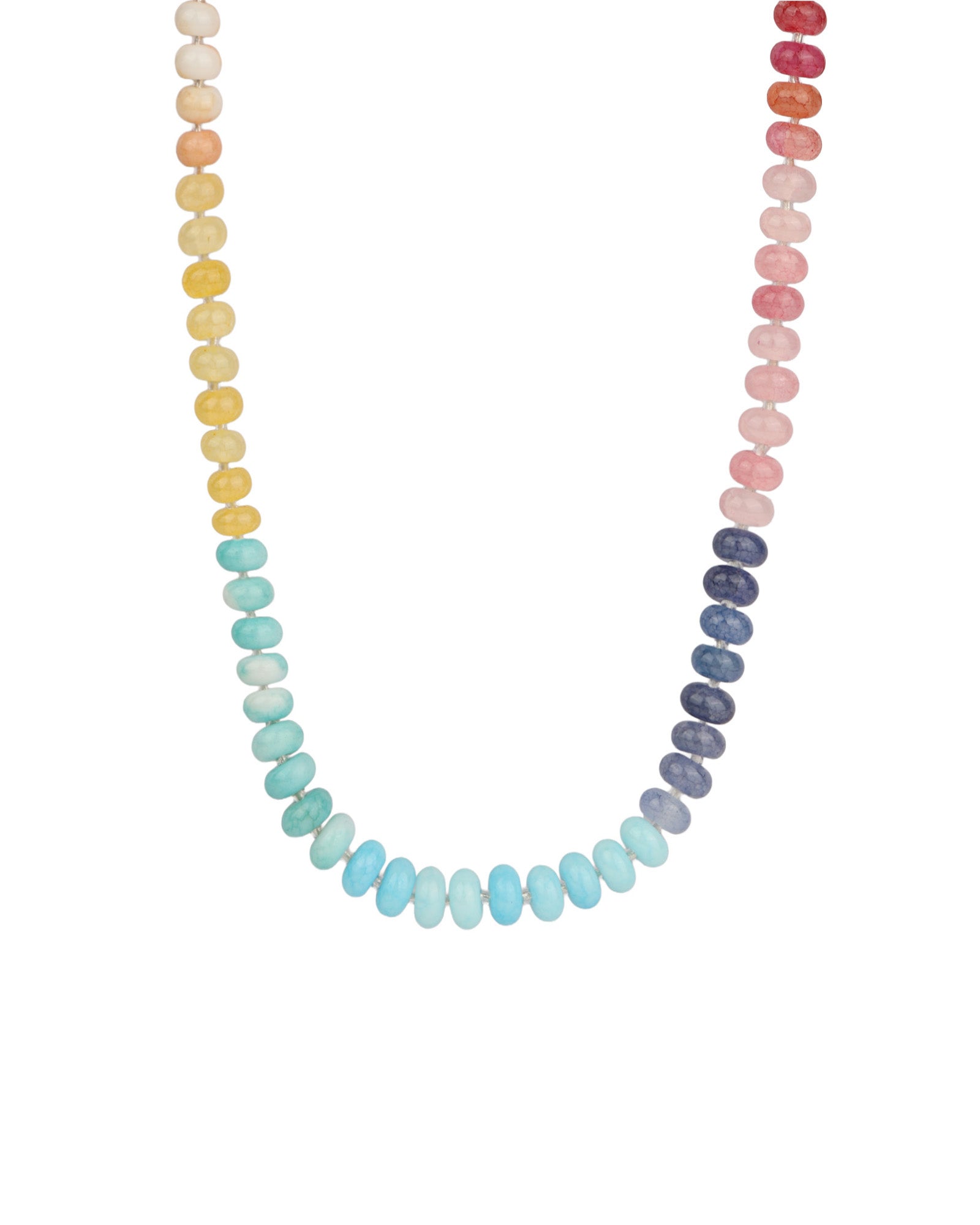 Charm Society-Ombré Beaded Necklace-Necklaces-Gold Plated, Sunset Mix-Blue Ruby Jewellery-Vancouver Canada