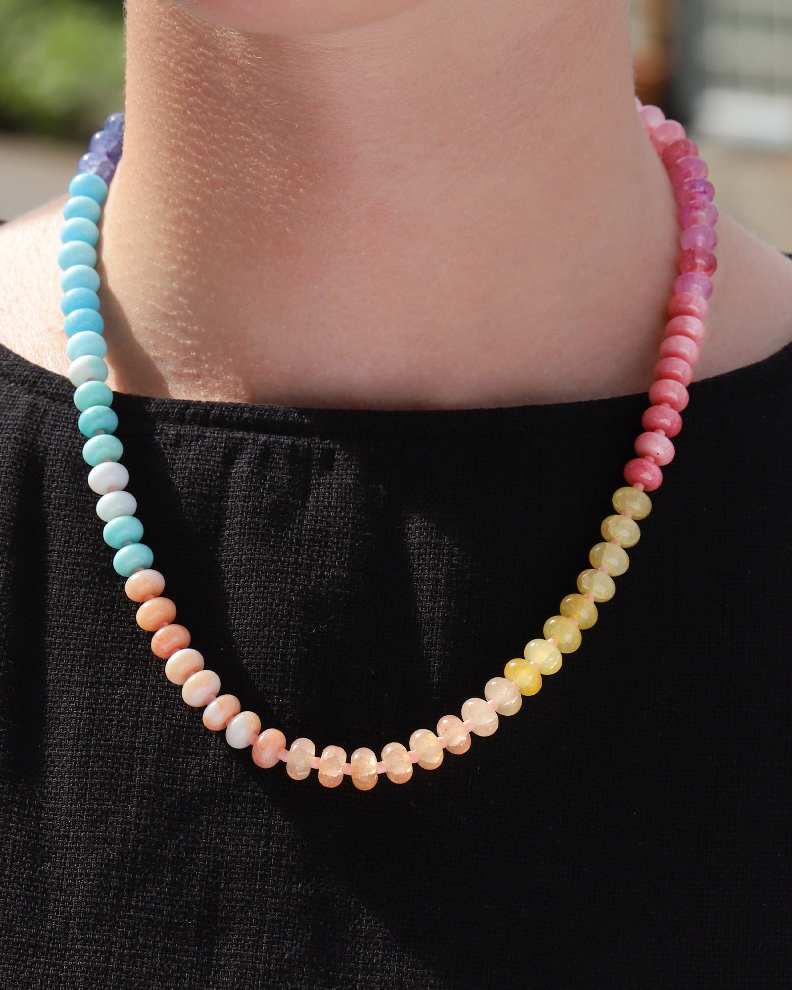 Charm Society-Ombré Beaded Necklace-Necklaces-Blue Ruby Jewellery-Vancouver Canada