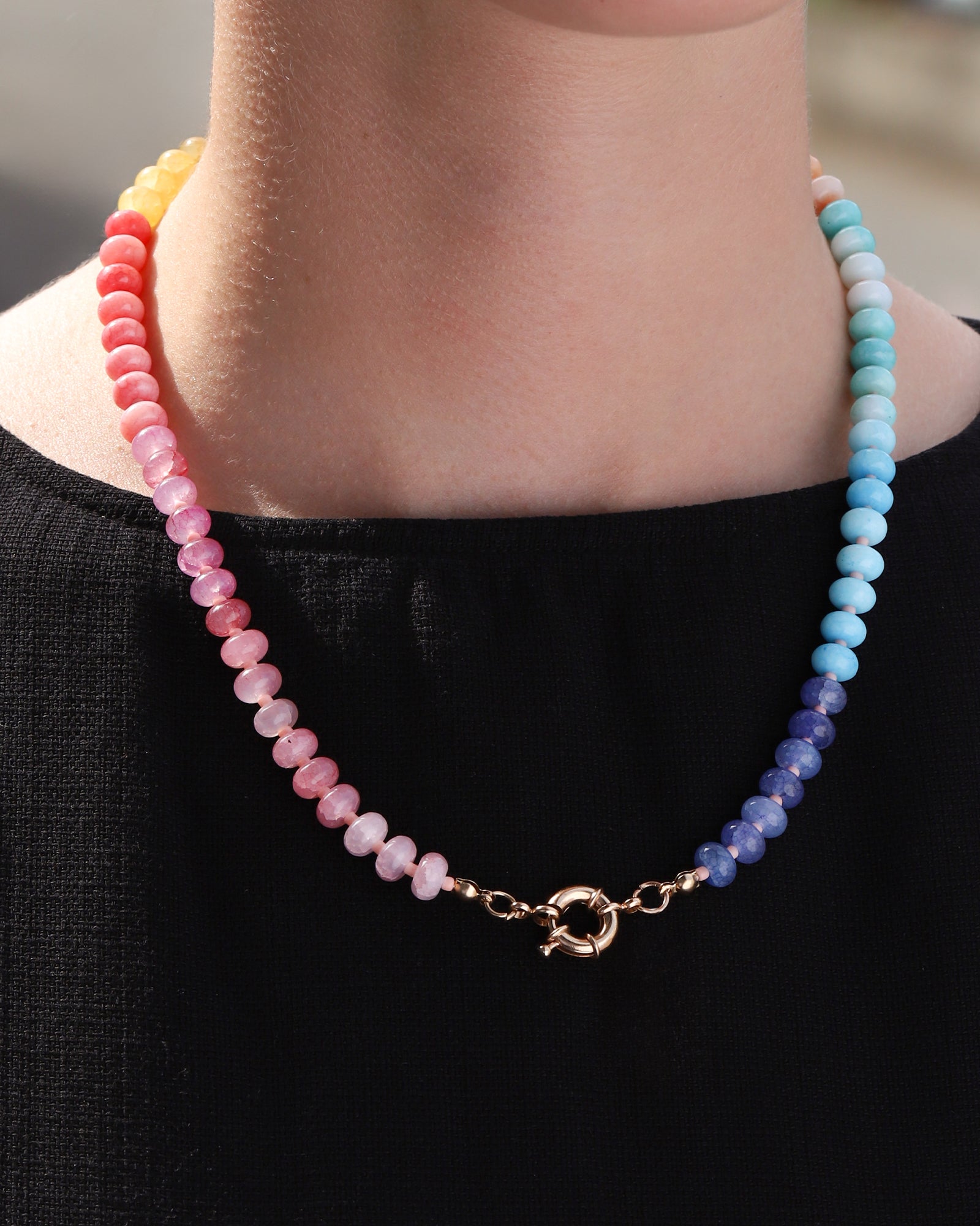 Charm Society-Ombré Beaded Necklace-Necklaces-Blue Ruby Jewellery-Vancouver Canada