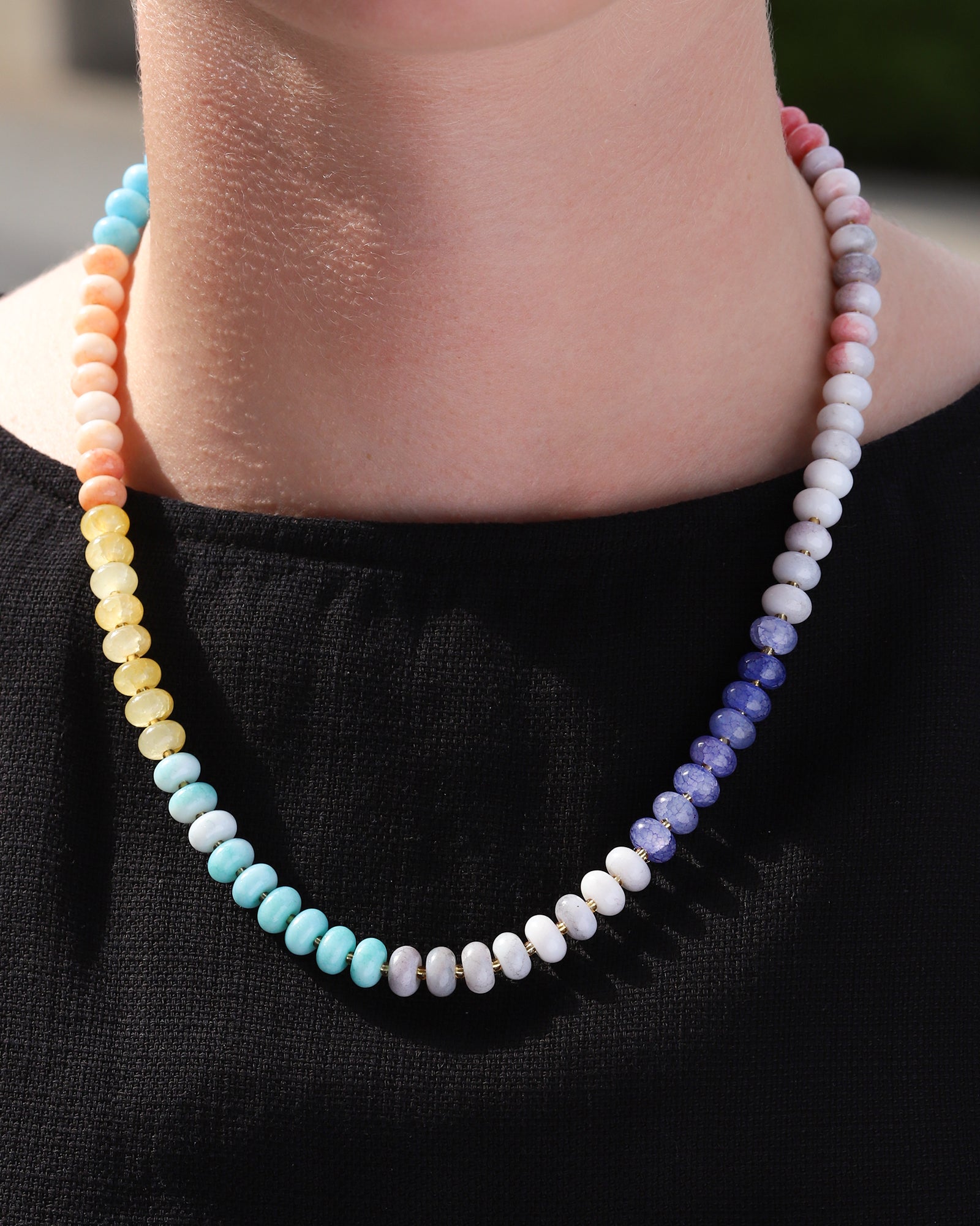 Charm Society-Ombré Beaded Necklace-Necklaces-Blue Ruby Jewellery-Vancouver Canada