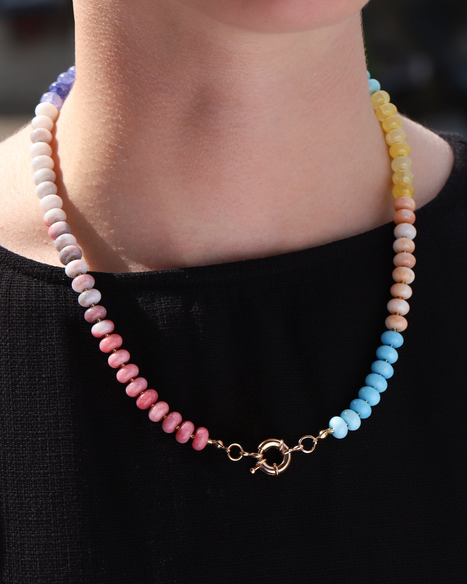 Charm Society-Ombré Beaded Necklace-Necklaces-Blue Ruby Jewellery-Vancouver Canada
