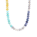 Charm Society-Ombré Beaded Necklace-Necklaces-Gold Plated, Vacation Mix-Blue Ruby Jewellery-Vancouver Canada