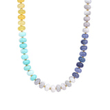 Charm Society-Ombré Beaded Necklace-Necklaces-Gold Plated, Vacation Mix-Blue Ruby Jewellery-Vancouver Canada