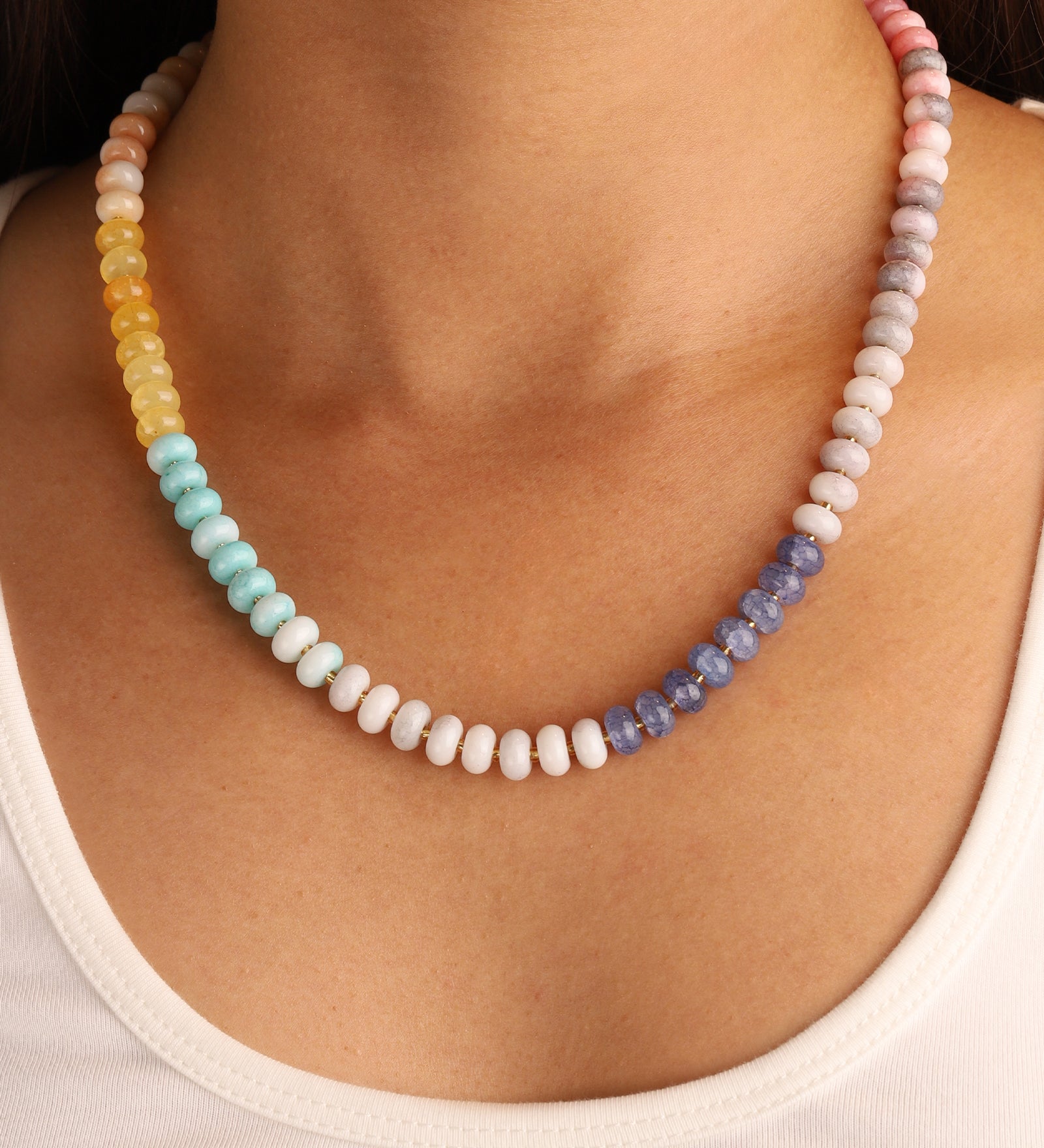 Charm Society-Ombré Beaded Necklace-Necklaces-Blue Ruby Jewellery-Vancouver Canada