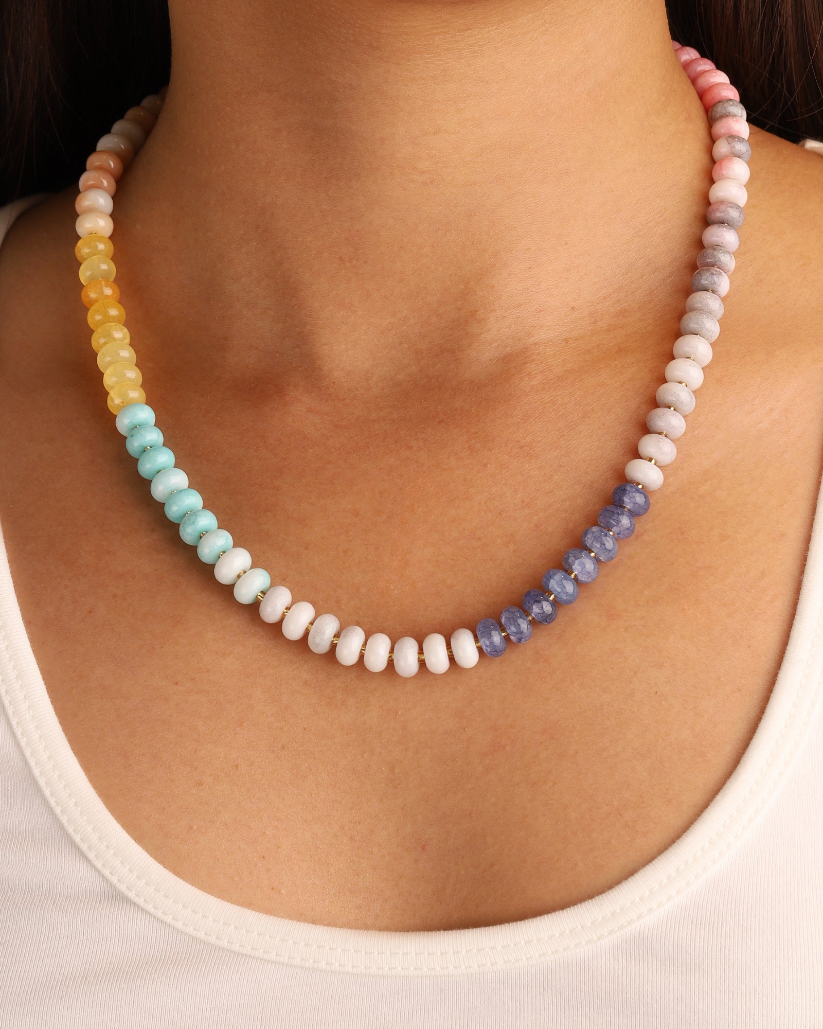 Charm Society-Ombré Beaded Necklace-Necklaces-Blue Ruby Jewellery-Vancouver Canada