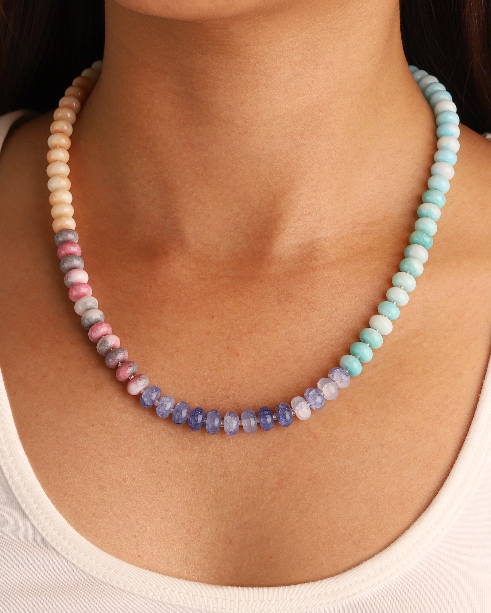 Charm Society-Ombré Beaded Necklace-Necklaces-Blue Ruby Jewellery-Vancouver Canada