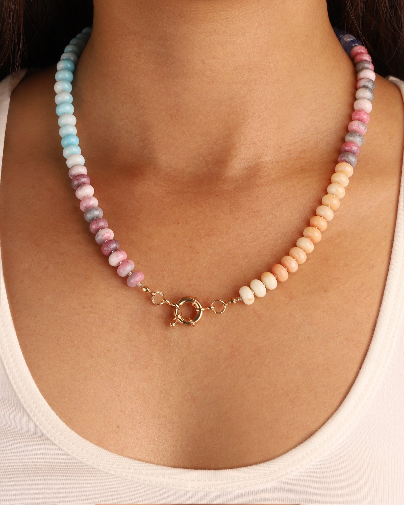Charm Society-Ombré Beaded Necklace-Necklaces-Blue Ruby Jewellery-Vancouver Canada