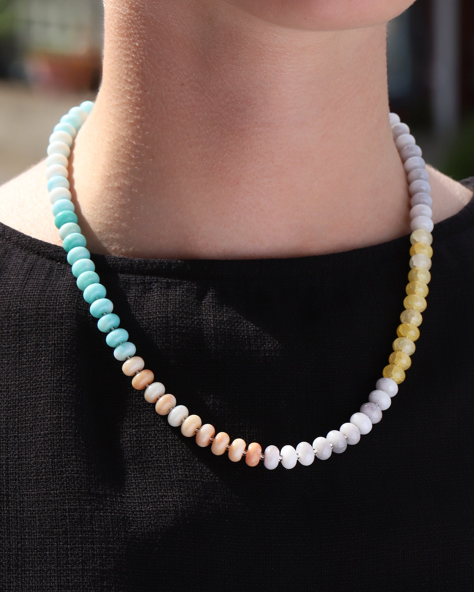Charm Society-Ombré Beaded Necklace-Necklaces-Blue Ruby Jewellery-Vancouver Canada