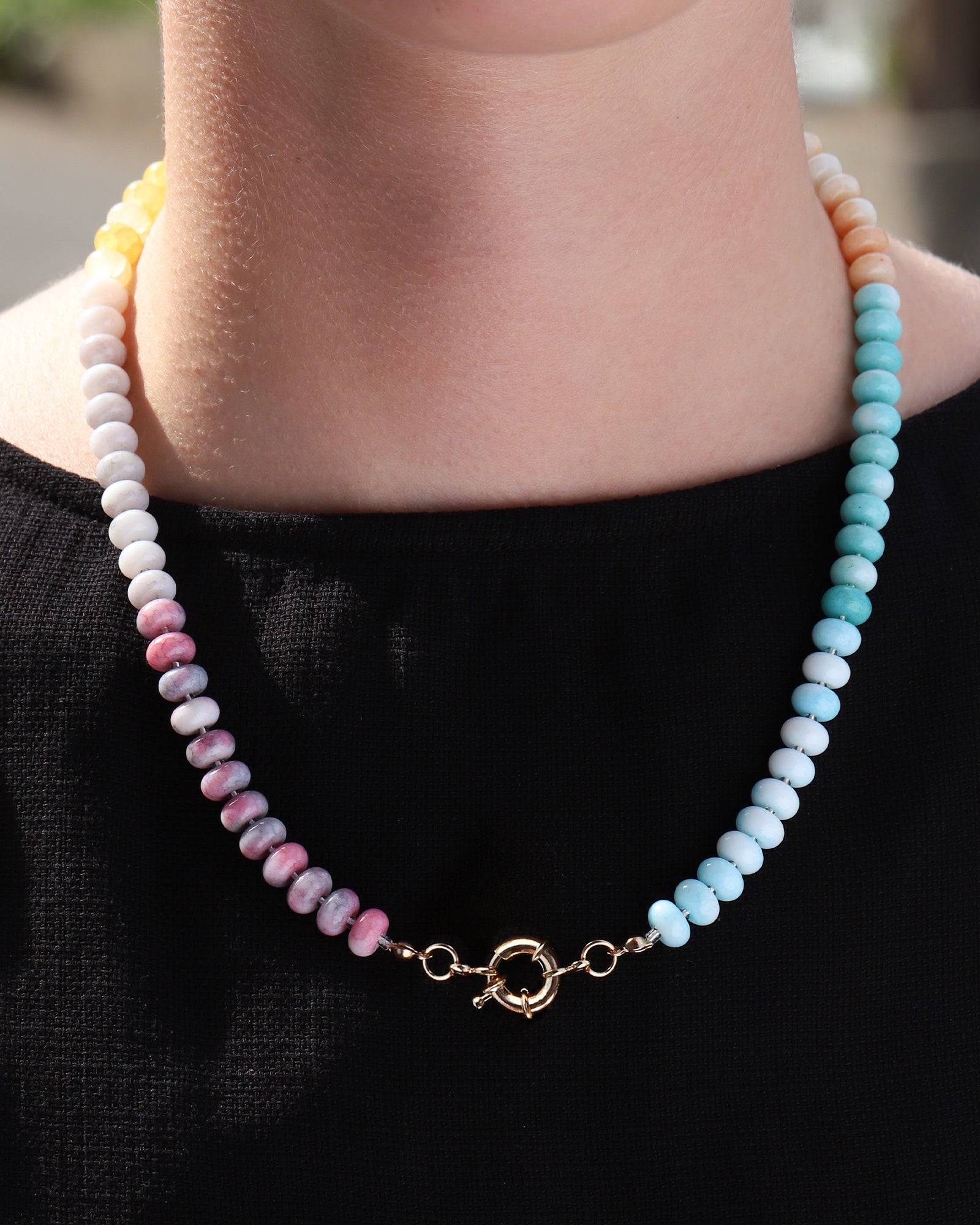 Charm Society-Ombré Beaded Necklace-Necklaces-Blue Ruby Jewellery-Vancouver Canada