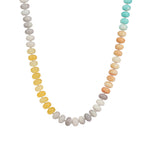 Charm Society-Ombré Beaded Necklace-Necklaces-Gold Plated, Island Glow Mix-Blue Ruby Jewellery-Vancouver Canada