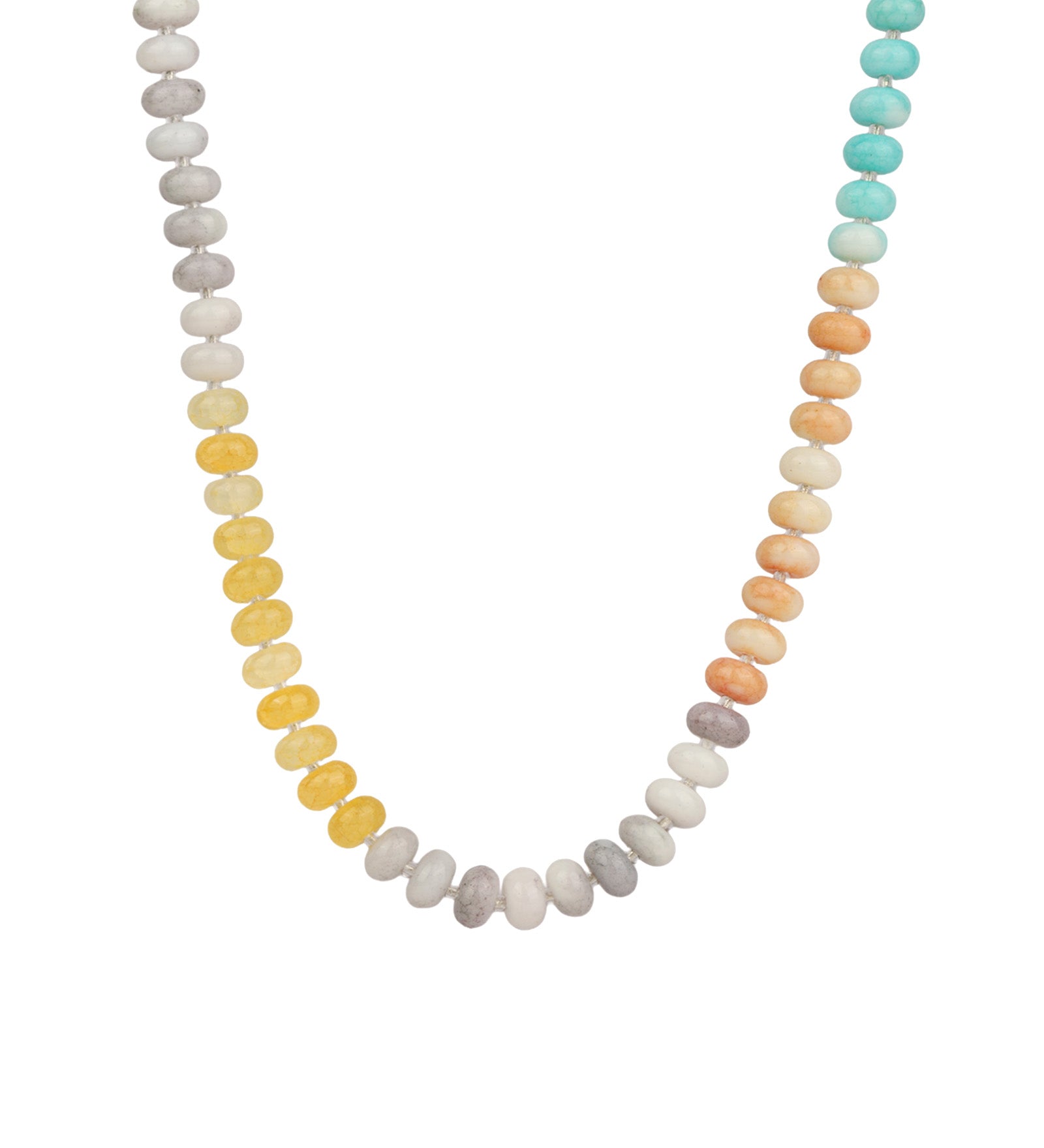 Charm Society-Ombré Beaded Necklace-Necklaces-Gold Plated, Island Glow Mix-Blue Ruby Jewellery-Vancouver Canada