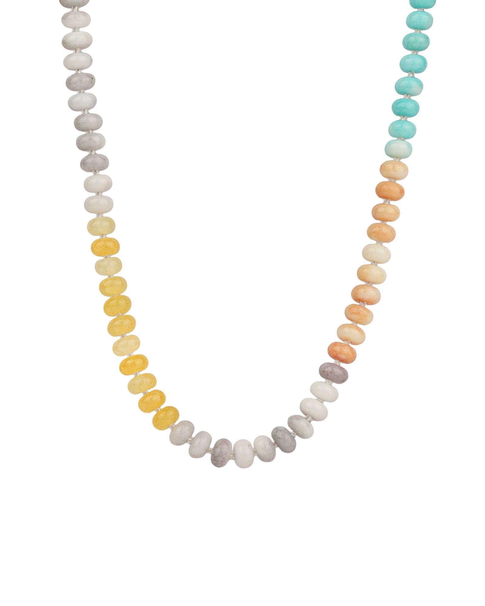 Charm Society-Ombré Beaded Necklace-Necklaces-Gold Plated, Island Glow Mix-Blue Ruby Jewellery-Vancouver Canada