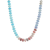 Charm Society-Ombré Beaded Necklace-Necklaces-Gold Plated, Beachcomber Mix-Blue Ruby Jewellery-Vancouver Canada