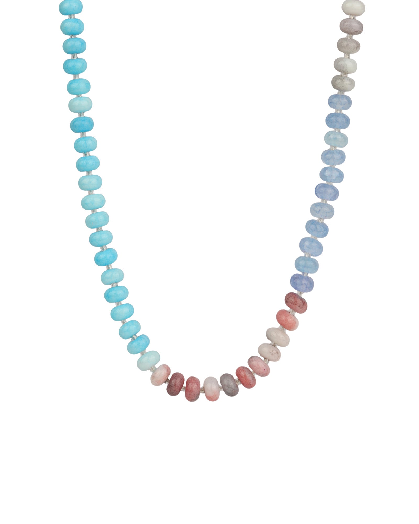 Charm Society-Ombré Beaded Necklace-Necklaces-Gold Plated, Beachcomber Mix-Blue Ruby Jewellery-Vancouver Canada