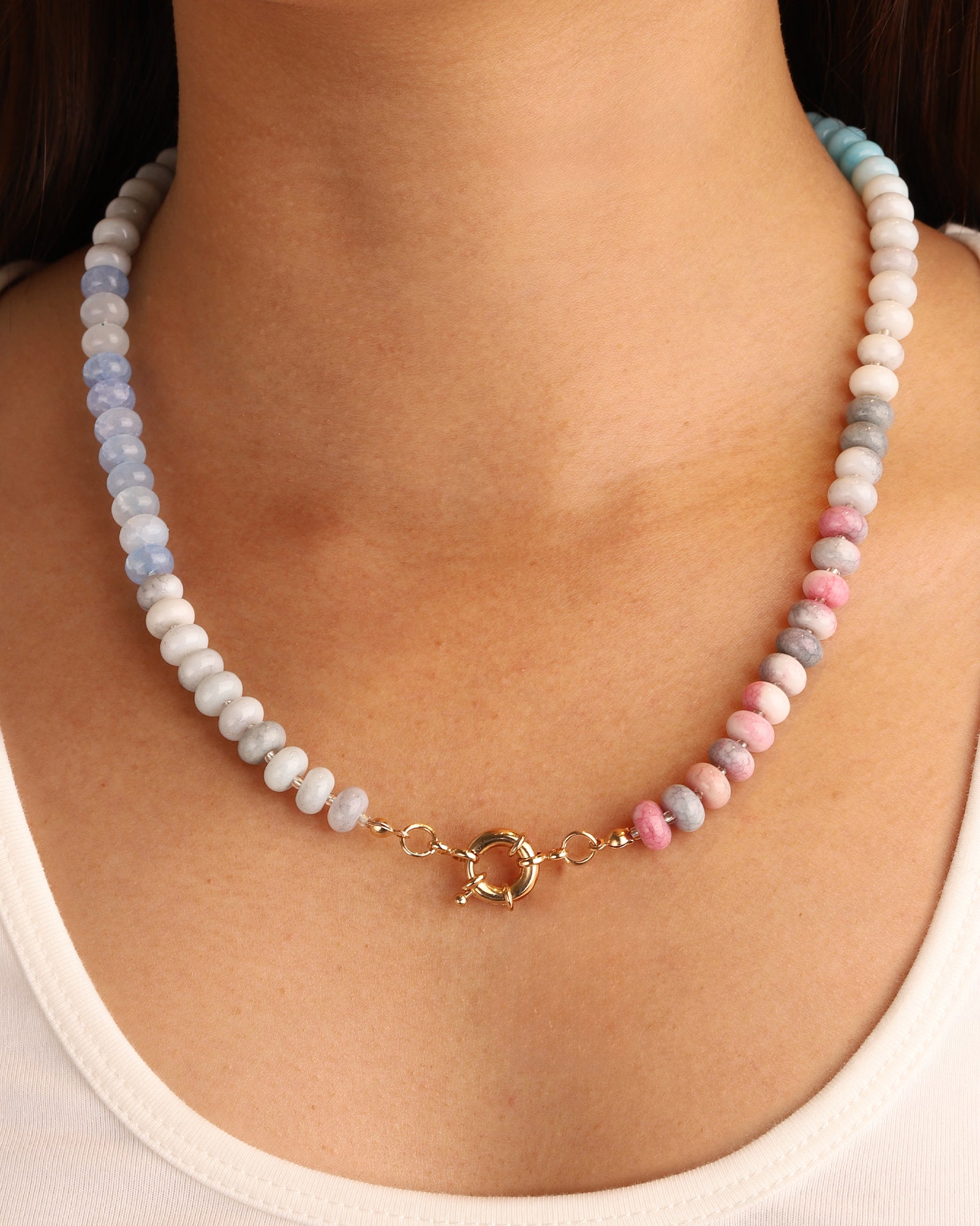 Charm Society-Ombré Beaded Necklace-Necklaces-Blue Ruby Jewellery-Vancouver Canada