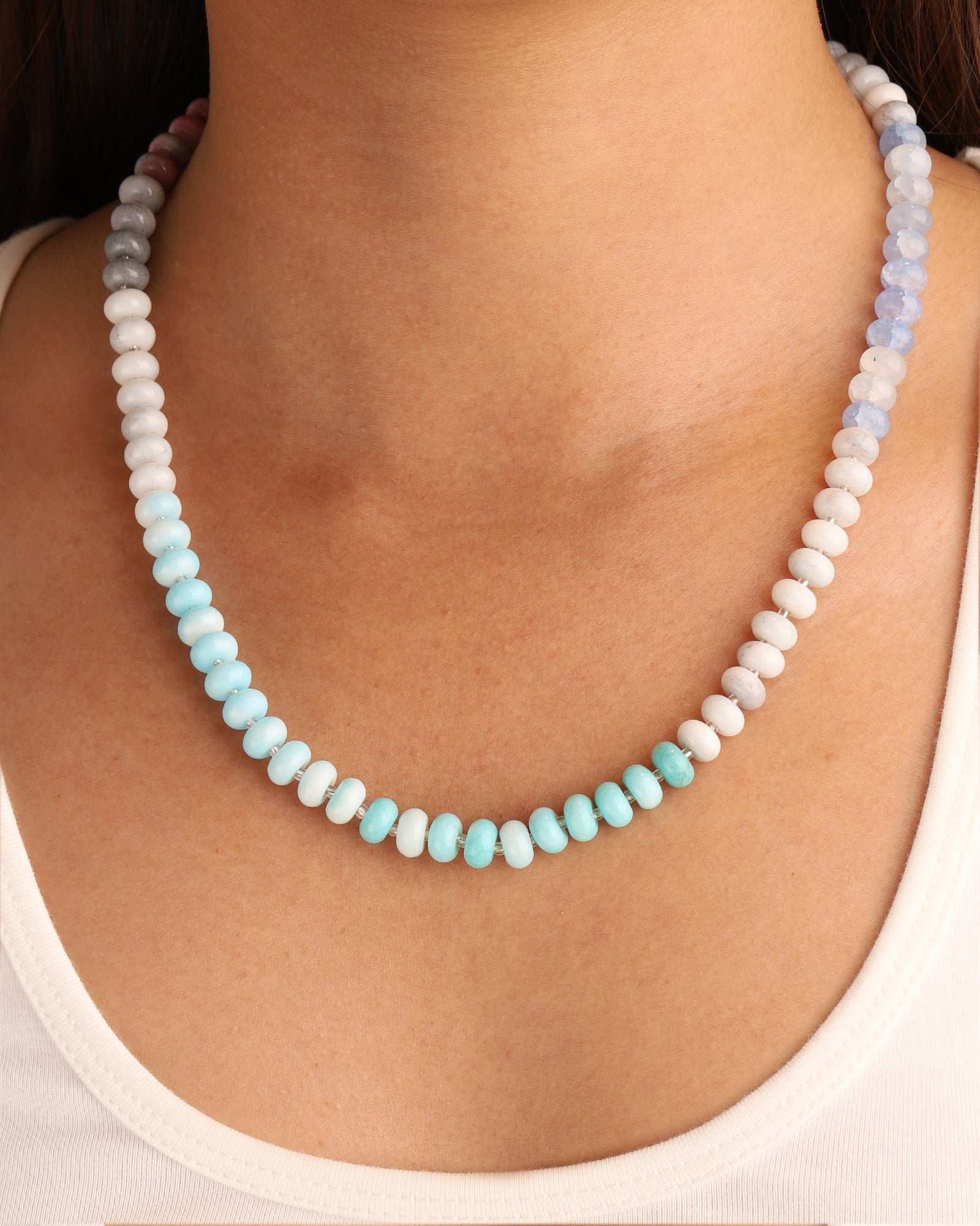 Charm Society-Ombré Beaded Necklace-Necklaces-Blue Ruby Jewellery-Vancouver Canada