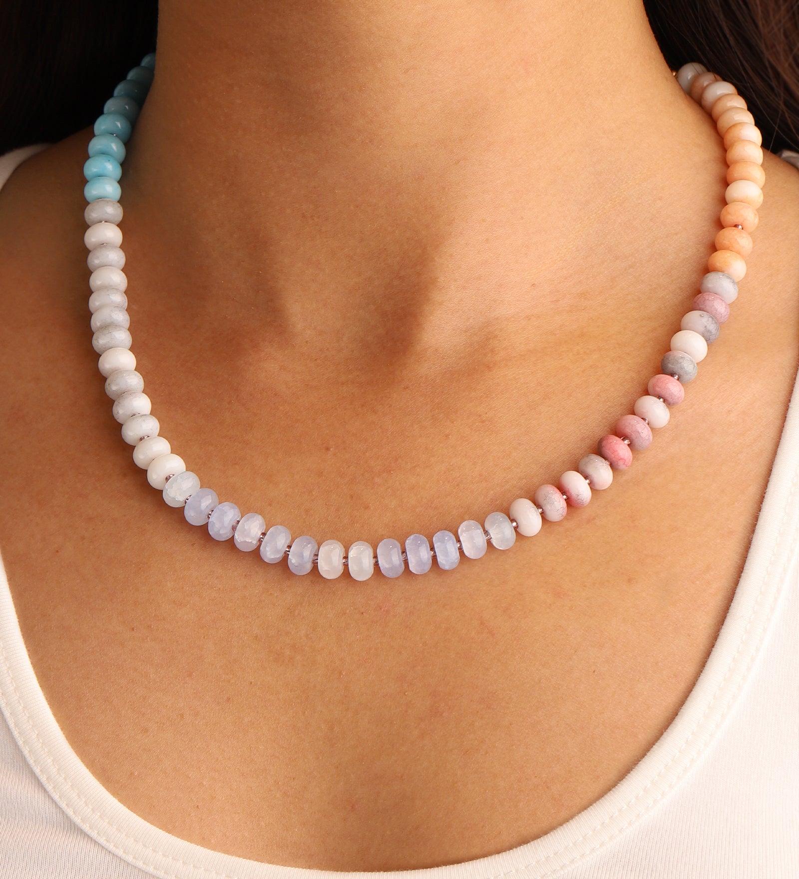 Charm Society-Ombré Beaded Necklace-Necklaces-Blue Ruby Jewellery-Vancouver Canada