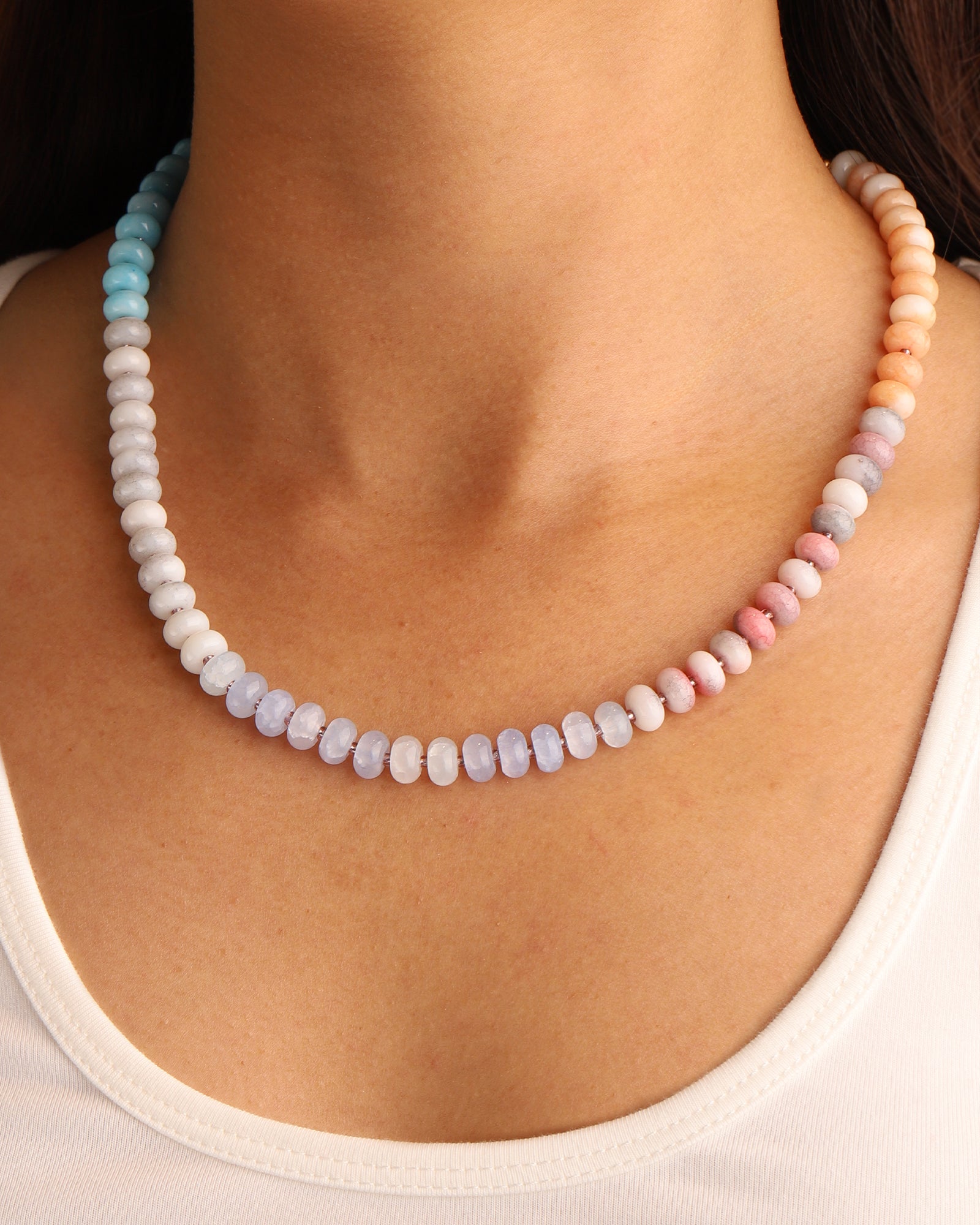 Charm Society-Ombré Beaded Necklace-Necklaces-Blue Ruby Jewellery-Vancouver Canada