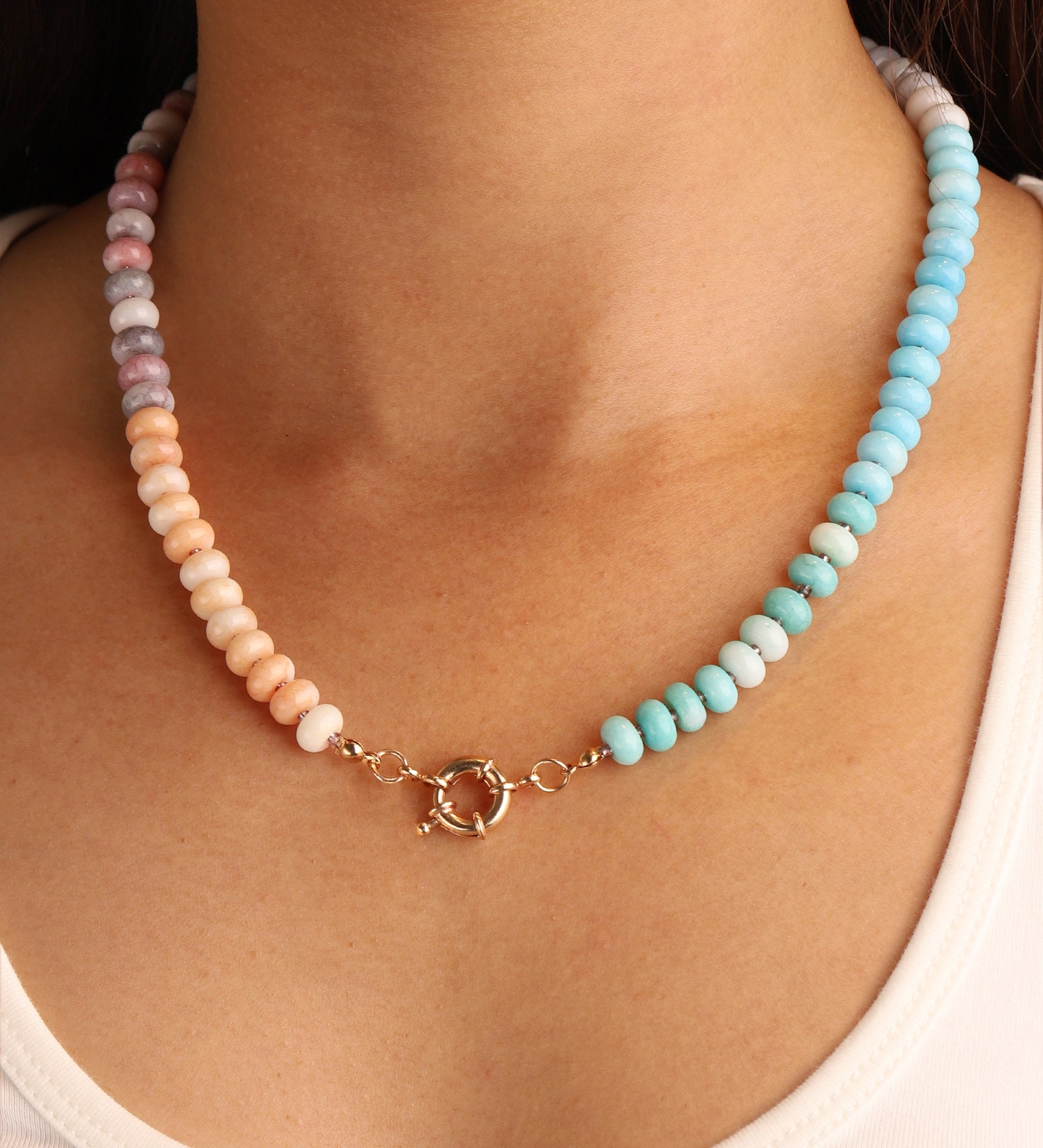Charm Society-Ombré Beaded Necklace-Necklaces-Blue Ruby Jewellery-Vancouver Canada