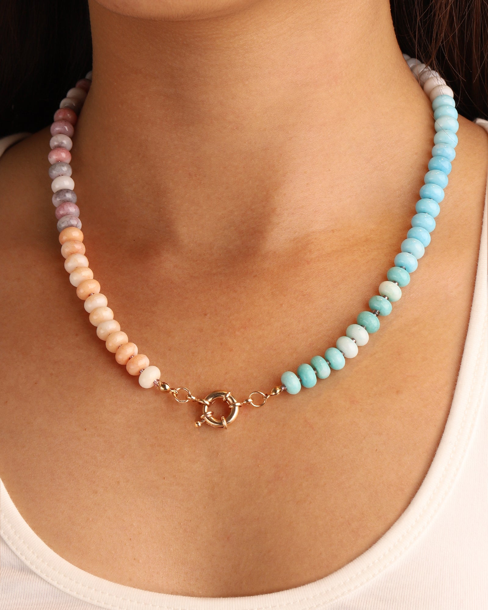 Charm Society-Ombré Beaded Necklace-Necklaces-Blue Ruby Jewellery-Vancouver Canada