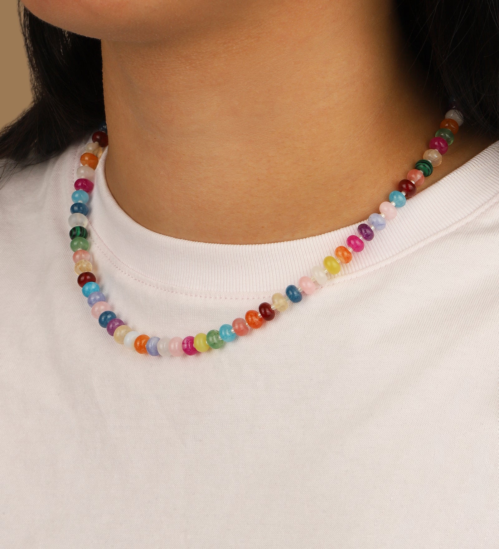Charm Society-Kaleidoscope Gemstone Necklace | 6mm-Necklaces-Blue Ruby Jewellery-Vancouver Canada
