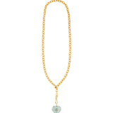 Larimar & Blue Topaz Heart Y Necklace