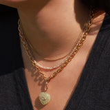Charm Society-Prehnite & White Topaz Heart Y Necklace-Necklaces-Blue Ruby Jewellery-Vancouver Canada