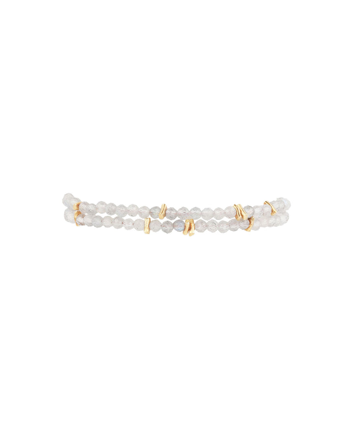 Chan Luu-Gold Element Naked Wrap Bracelet-Bracelets-18k Gold Vermeil, Labradorite-Blue Ruby Jewellery-Vancouver Canada