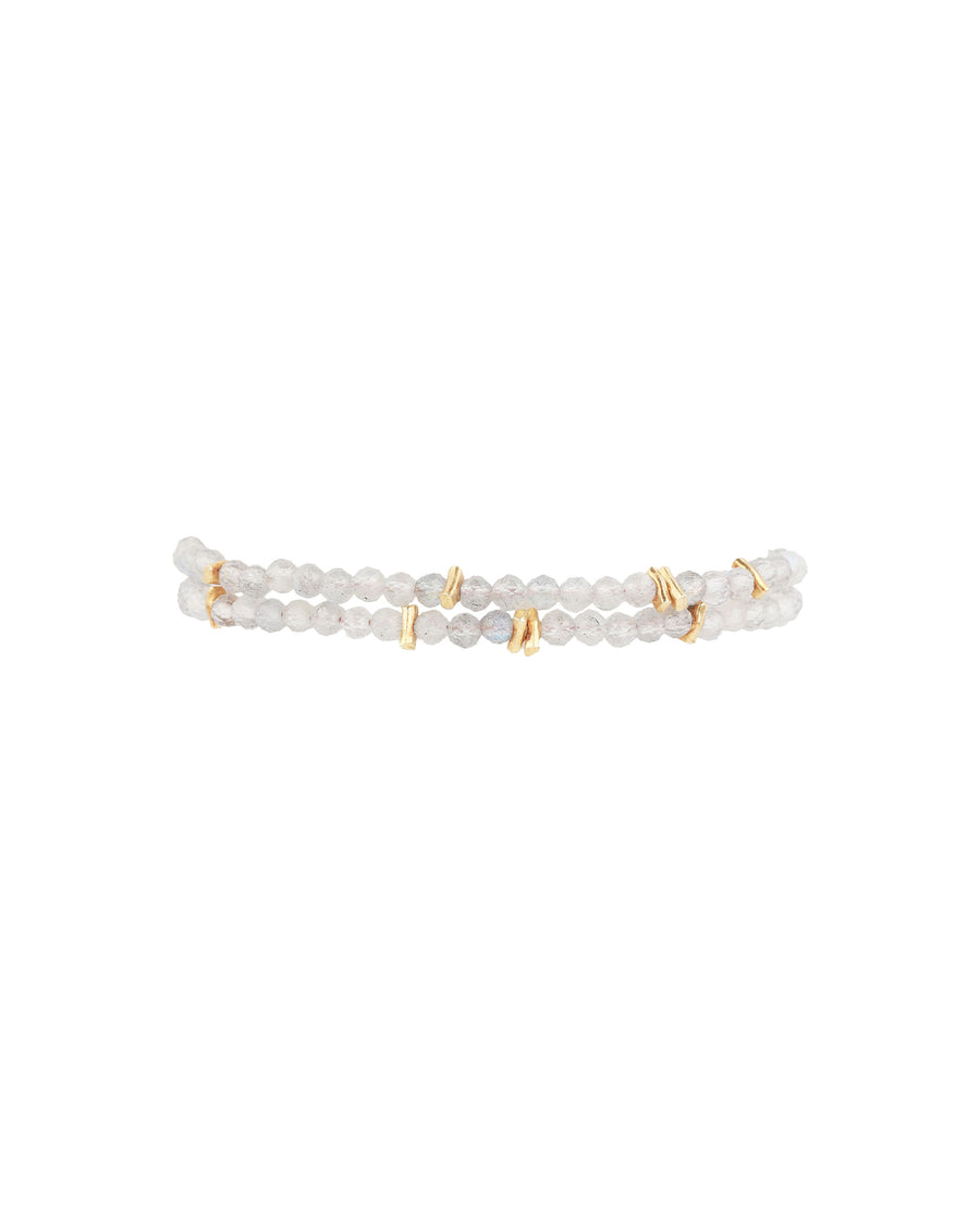 Chan Luu-Gold Element Naked Wrap Bracelet-Bracelets-18k Gold Vermeil, Labradorite-Blue Ruby Jewellery-Vancouver Canada