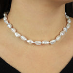 Chan Luu-Keshi Pearl Cobra Necklace-Necklaces-Blue Ruby Jewellery-Vancouver Canada