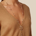 Pearl Penina Pendant Necklace 18k Gold Vermeil, Champagne Pearl