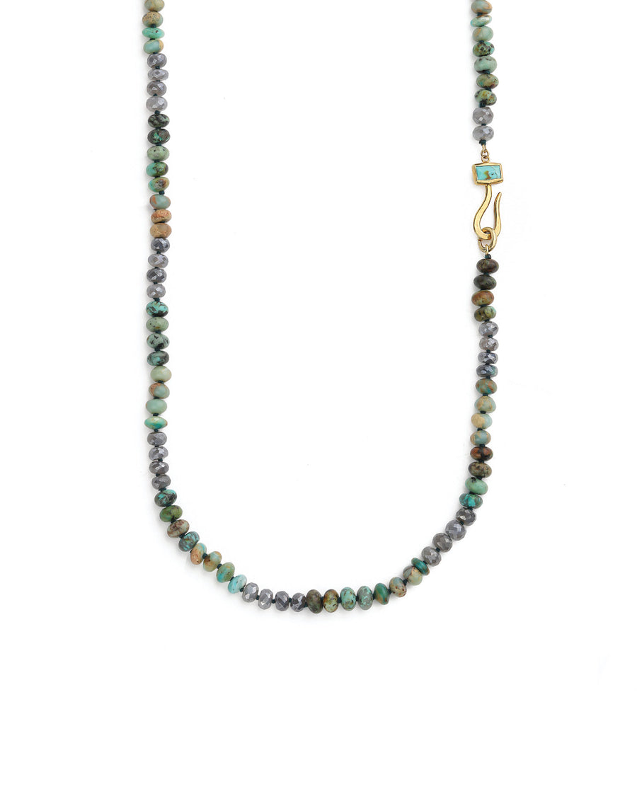 Chan Luu-Grand Odyessy Necklace-Necklaces-18k Gold Vermeil, Mystic Labradorite-Blue Ruby Jewellery-Vancouver Canada