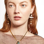 Mixed Stone Shape Hooks 18k Gold Vermeil, White Pearl