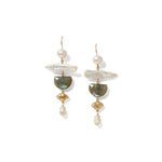 Mixed Stone Shape Hooks 18k Gold Vermeil, White Pearl
