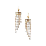 Phaedra Waterfall Earrings 18k Gold Vermeil, Aquamarine
